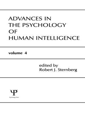 cover image of Advances in the Psychology of Human Intelligence